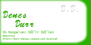 denes durr business card